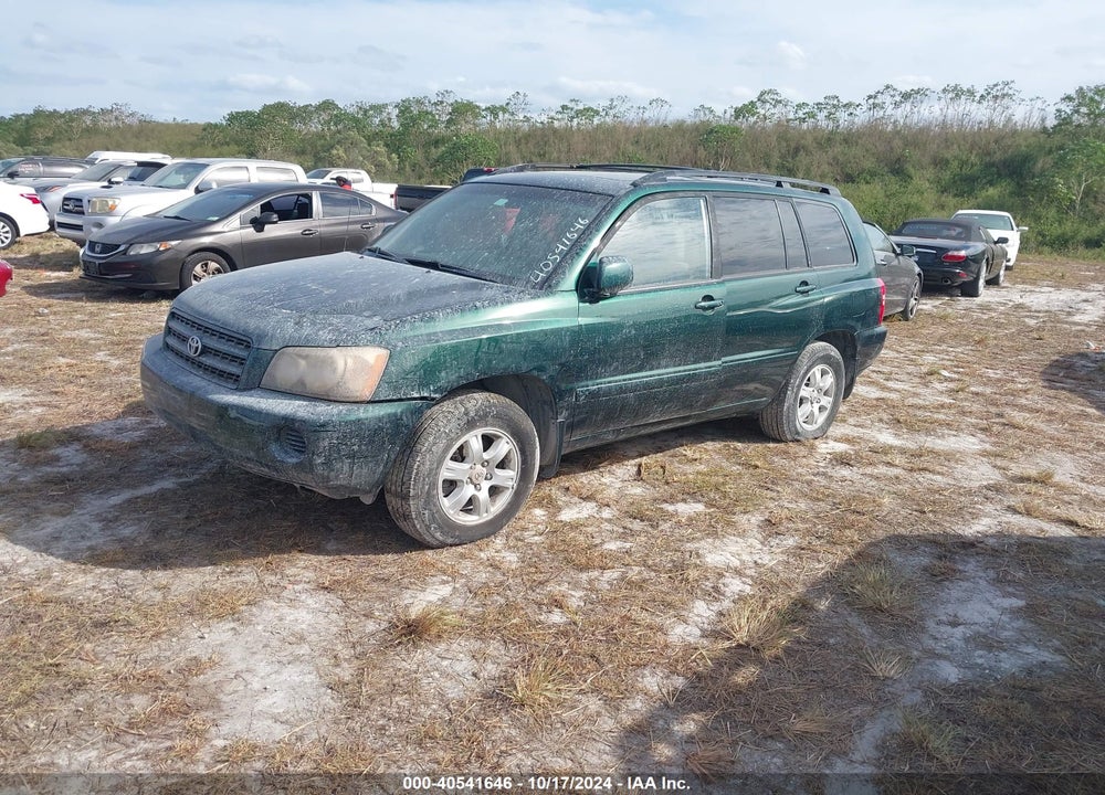 2002 TOYOTA HIGHLANDER V6 VIN: JTEHF21A820052639