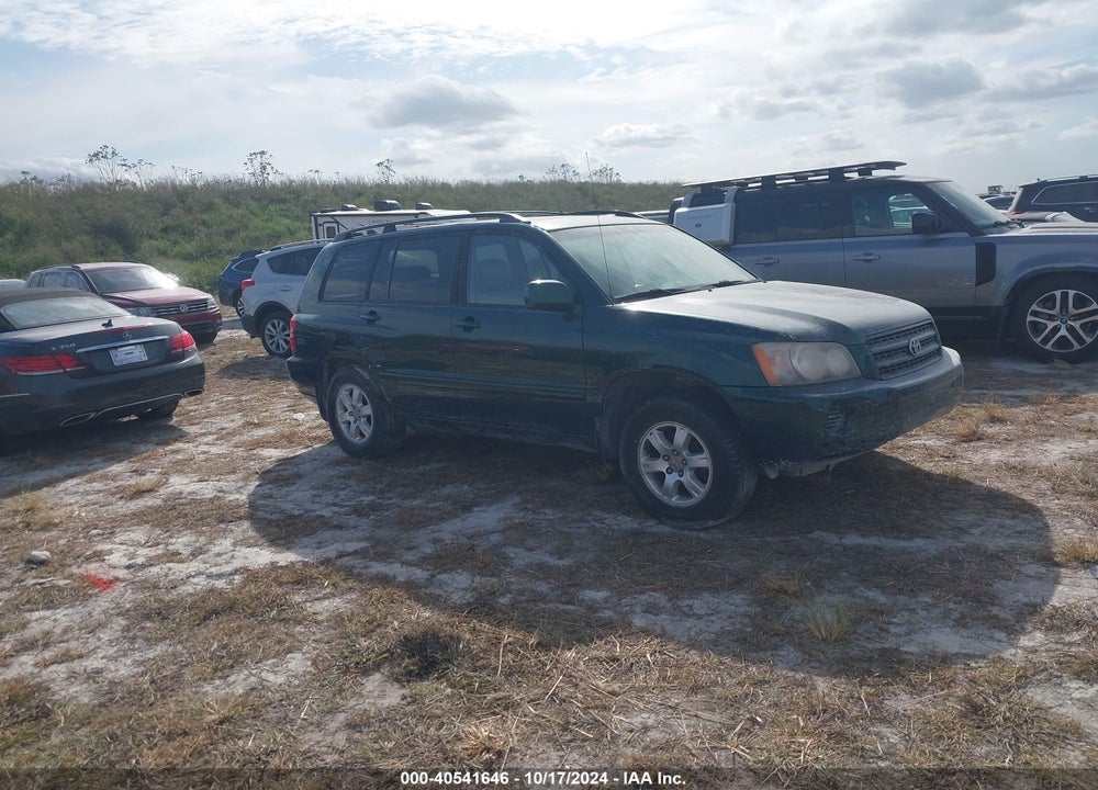 2002 TOYOTA HIGHLANDER V6 VIN: JTEHF21A820052639