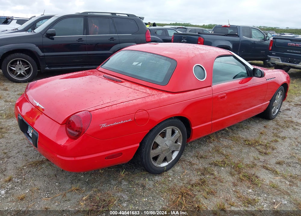 2002 FORD THUNDERBIRD PREMIUM VIN: 1FAHP60A72Y121631