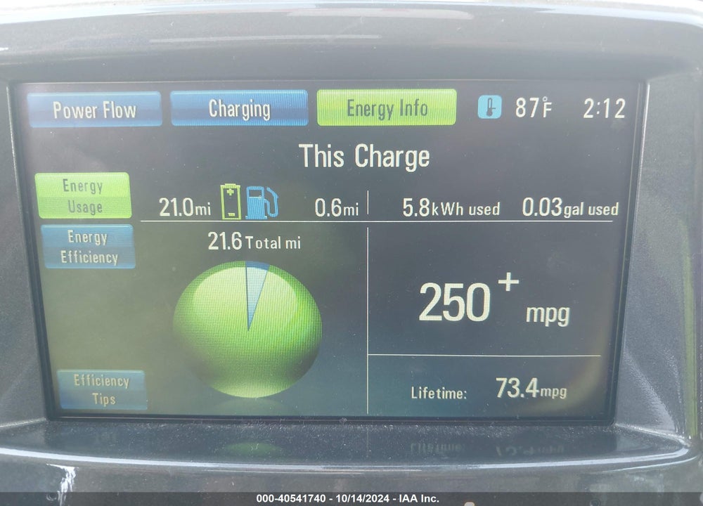 2012 CHEVROLET VOLT VIN: 1G1RD6E46CU103701