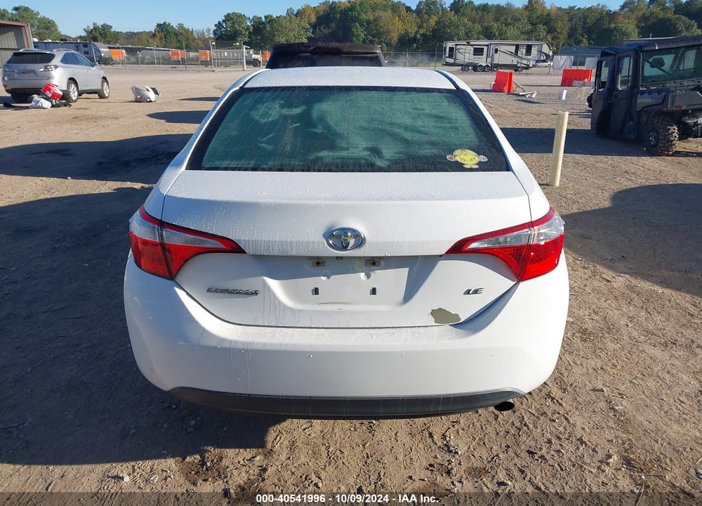 2016 TOYOTA COROLLA LE VIN: 5YFBURHE1GP431092