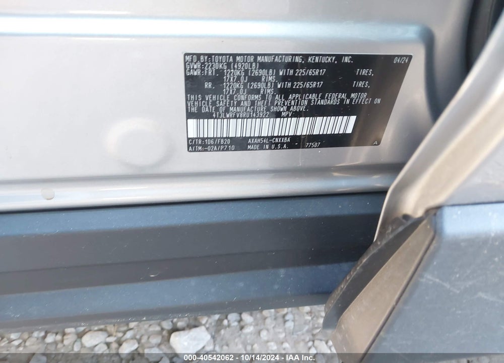 2024 TOYOTA RAV4 HYBRID LE VIN: 4T3LWRFV8RU143922
