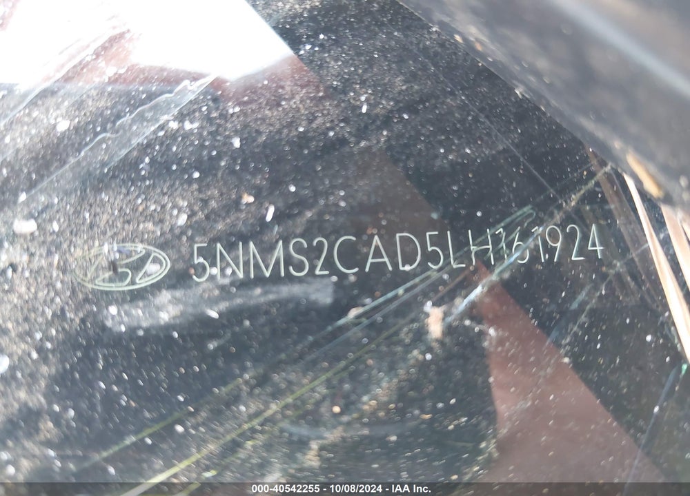 2020 HYUNDAI SANTA FE SE VIN: 5NMS2CAD5LH161924