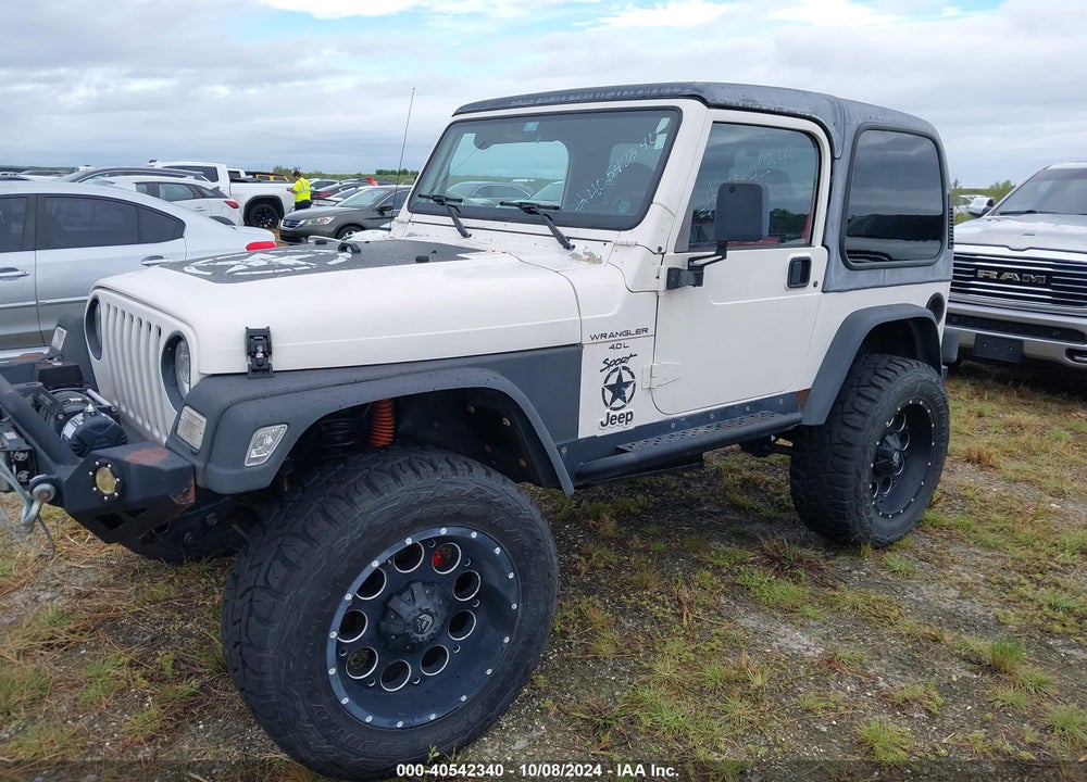 1999 ANGLER JEEP WR SPORT VIN: 1J4FY19S5XP492775