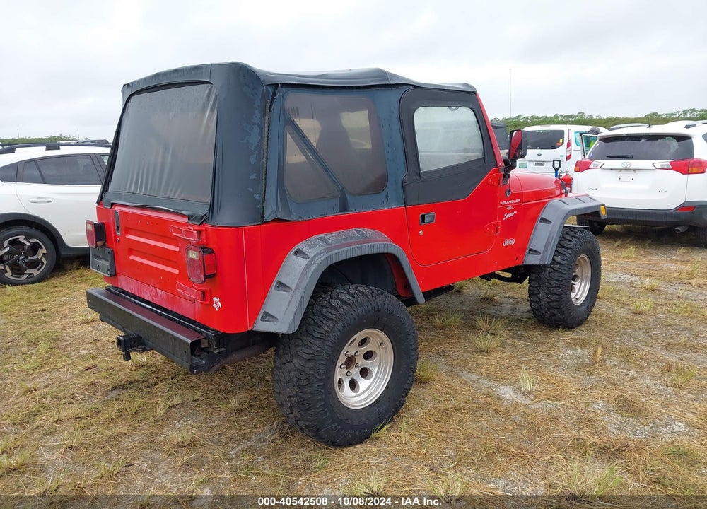 2000 JEEP WRANGLER SPORT VIN: 1J4FA49S0YP721290