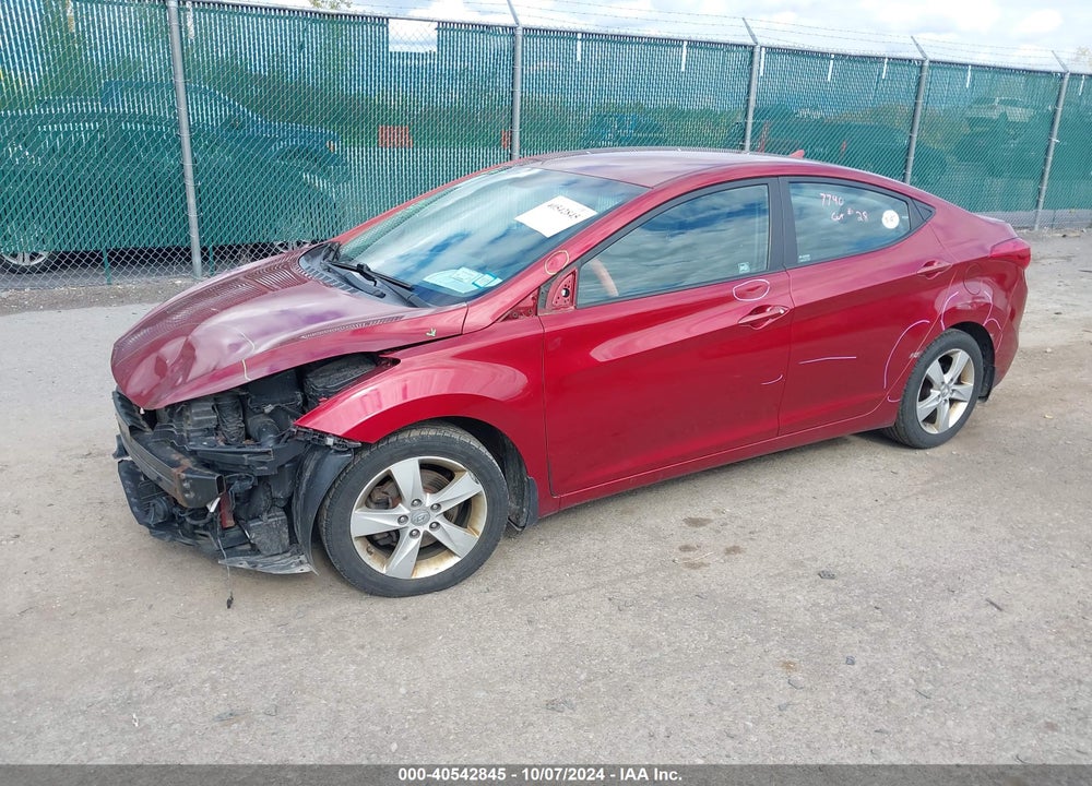 2013 HYUNDAI ELANTRA GLS VIN: 5NPDH4AE9DH391735