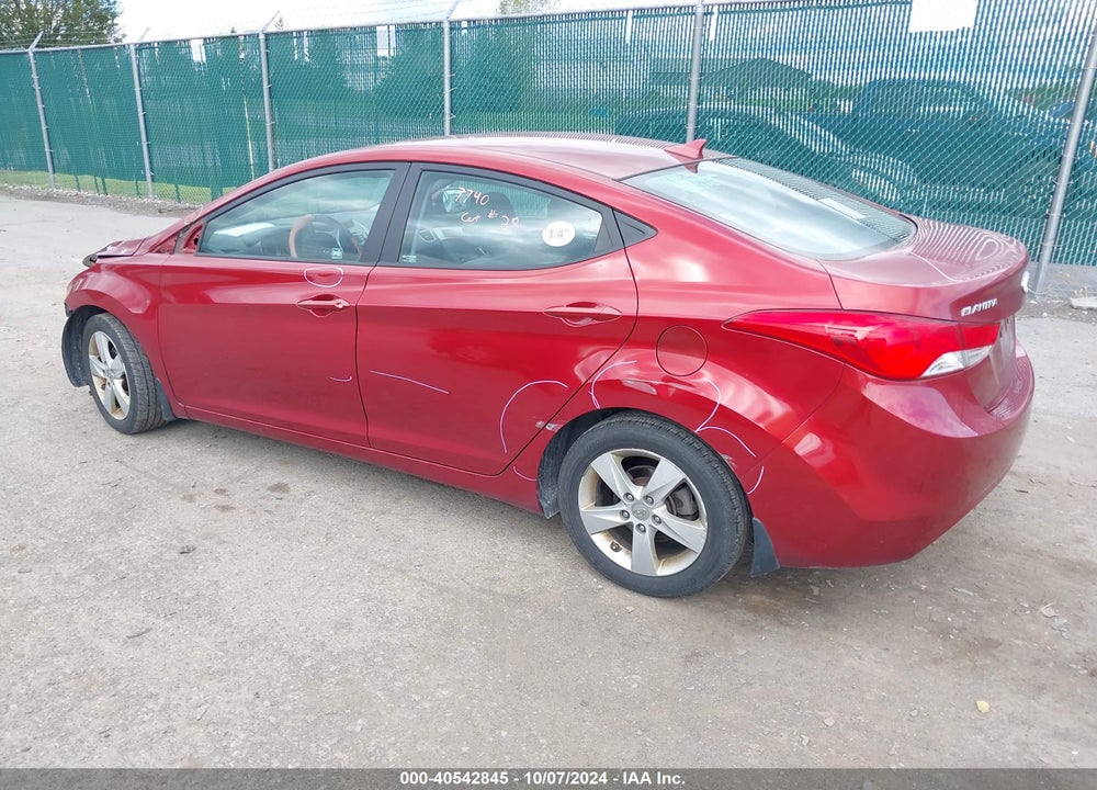2013 HYUNDAI ELANTRA GLS VIN: 5NPDH4AE9DH391735