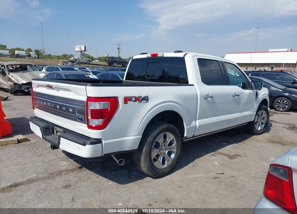 2022 FORD F-150 PLATINUM VIN: 1FTFW1E5XNFB61009