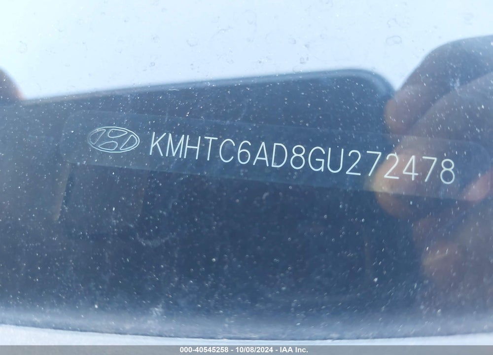 2016 HYUNDAI VELOSTER VIN: KMHTC6AD8GU272478