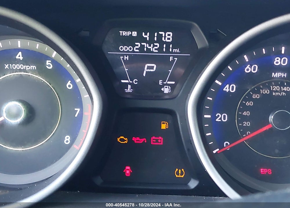 2011 HYUNDAI ELANTRA GLS (ULSAN PLANT) VIN: KMHDH4AE6BU097093