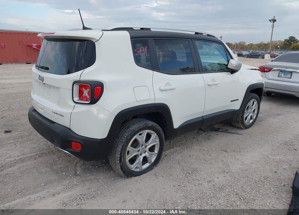 2018 JEEP RENEGADE LIMITED 4X4 VIN: ZACCJBDB1JPJ00456