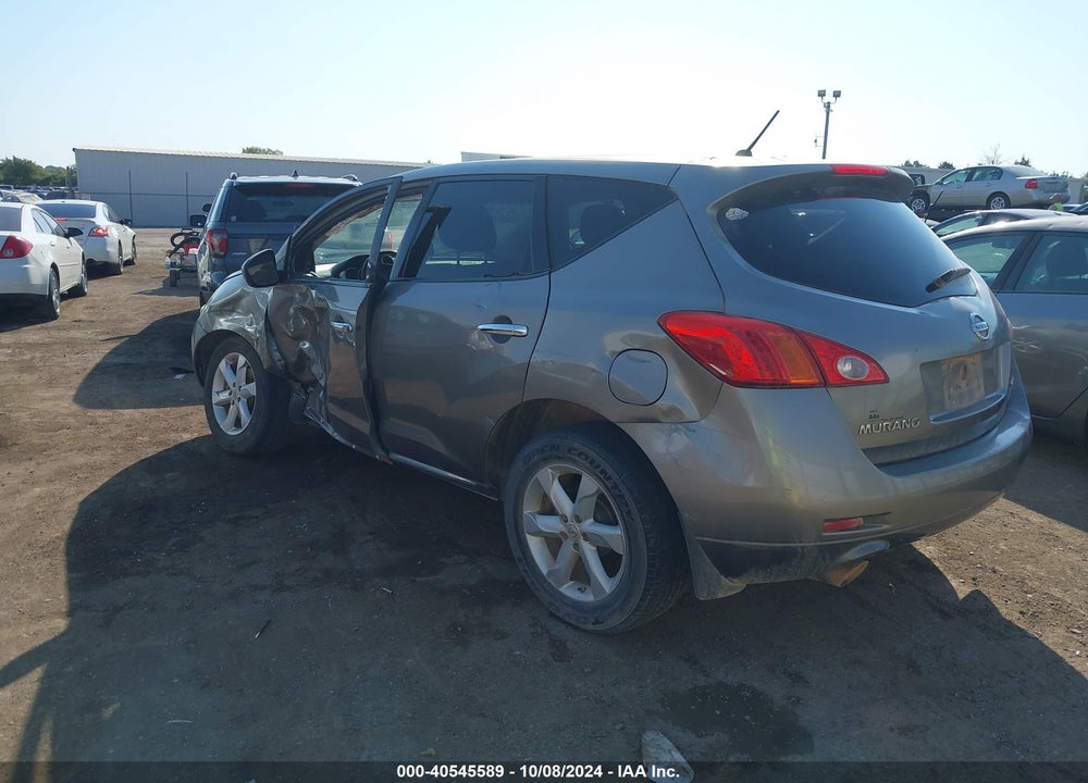2009 NISSAN MURANO VIN: JN8AZ18W59W134218