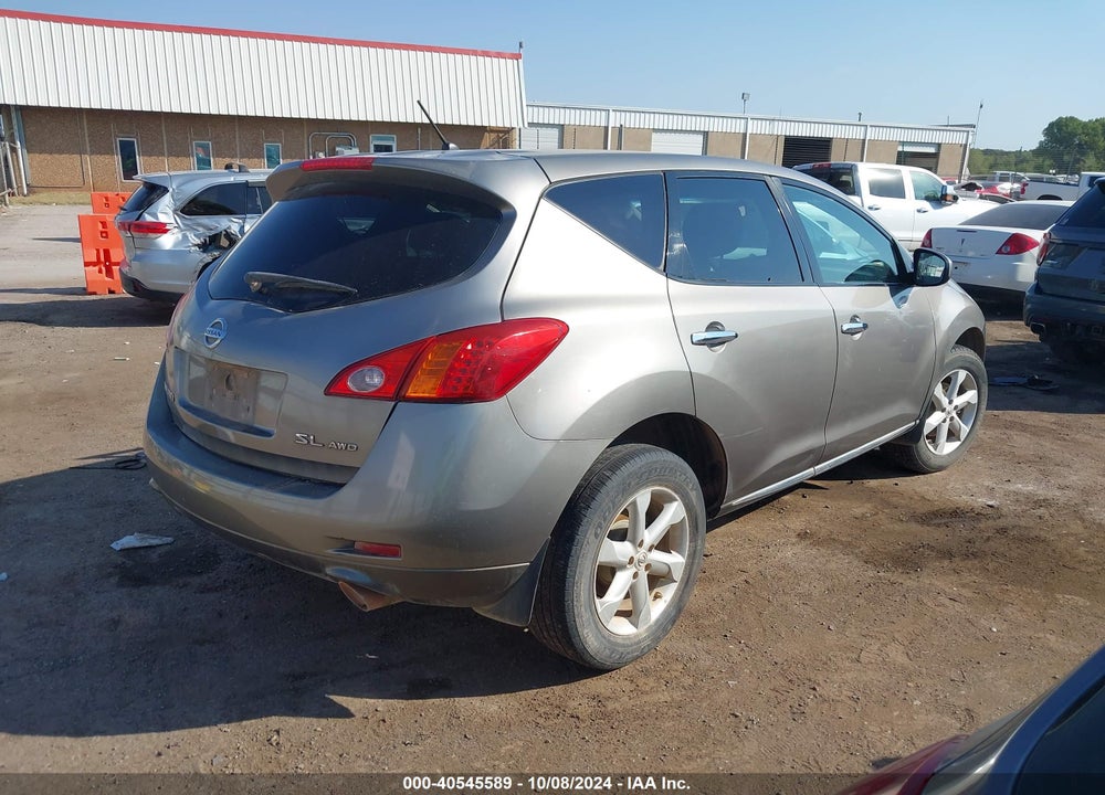 2009 NISSAN MURANO VIN: JN8AZ18W59W134218