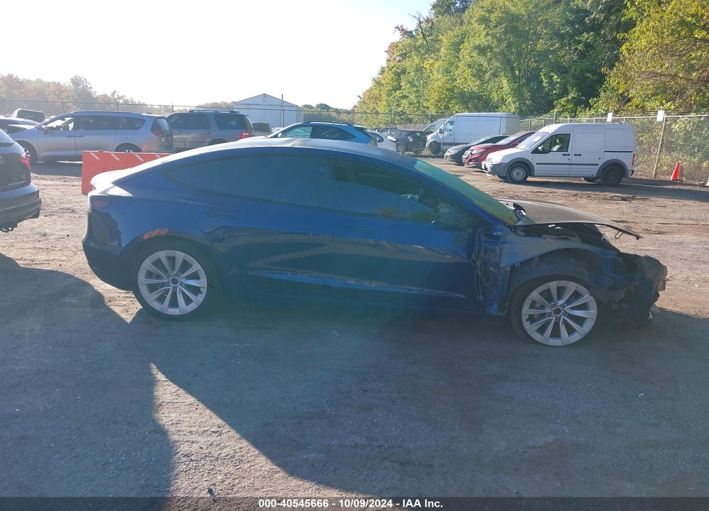 2022 TESLA MODEL 3 LONG RANGE DUAL MOTOR ALL-WHEEL DRIVE VIN: 5YJ3E1EB7NF289420