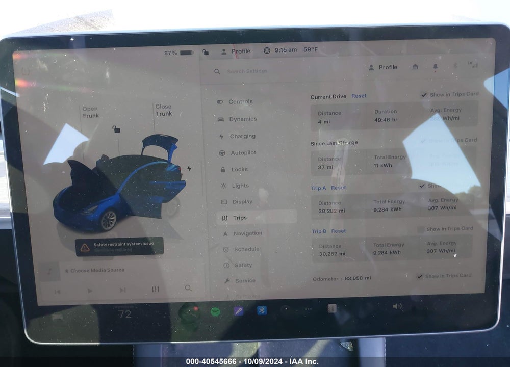 2022 TESLA MODEL 3 LONG RANGE DUAL MOTOR ALL-WHEEL DRIVE VIN: 5YJ3E1EB7NF289420