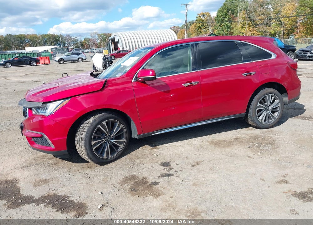 2019 ACURA MDX TECH PKG VIN: 5J8YD4H53KL032121