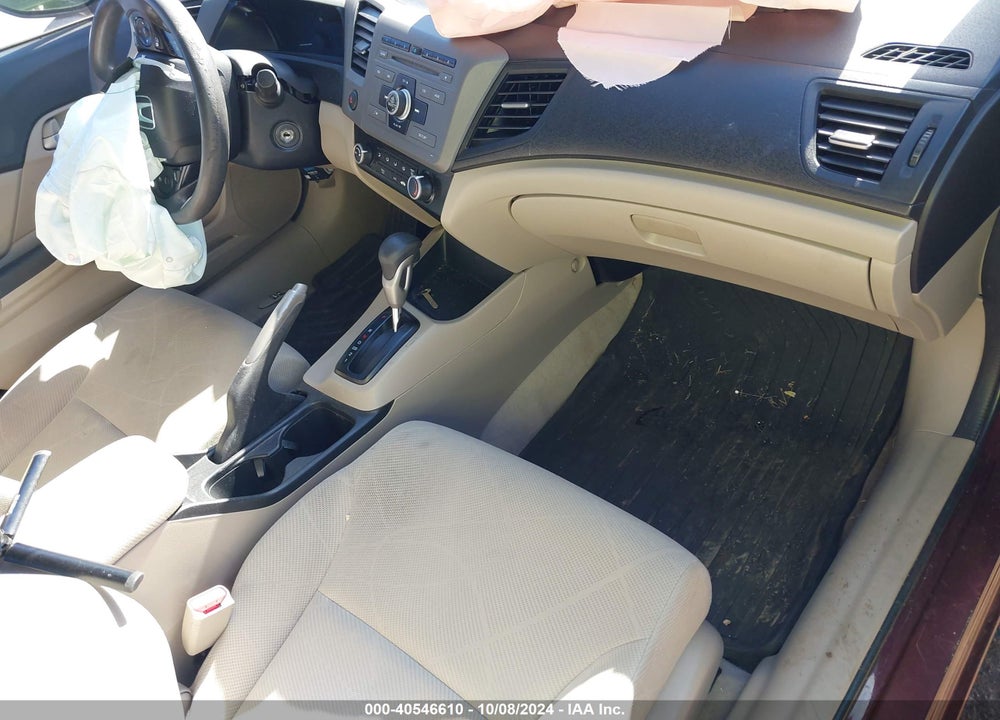 2012 HONDA CIVIC LX VIN: 19XFB2F52CE390386