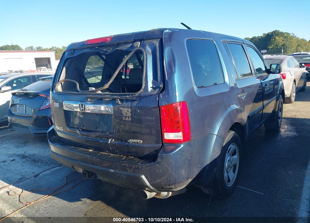2010 HONDA PILOT LX VIN: 5FNYF4H2XAB010858