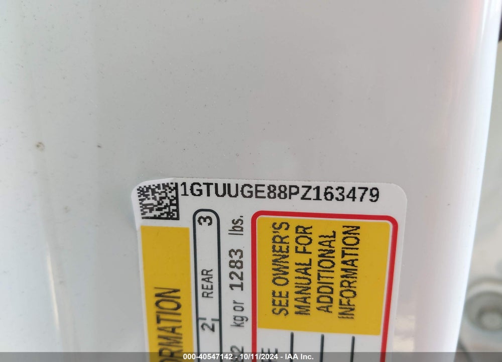 2023 GMC SIERRA 1500 4WD STANDARD BOX DENALI VIN: 1GTUUGE88PZ163479