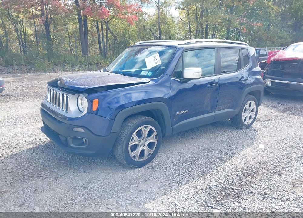 2016 JEEP RENEGADE LIMITED VIN: ZACCJBDT8GPC75159