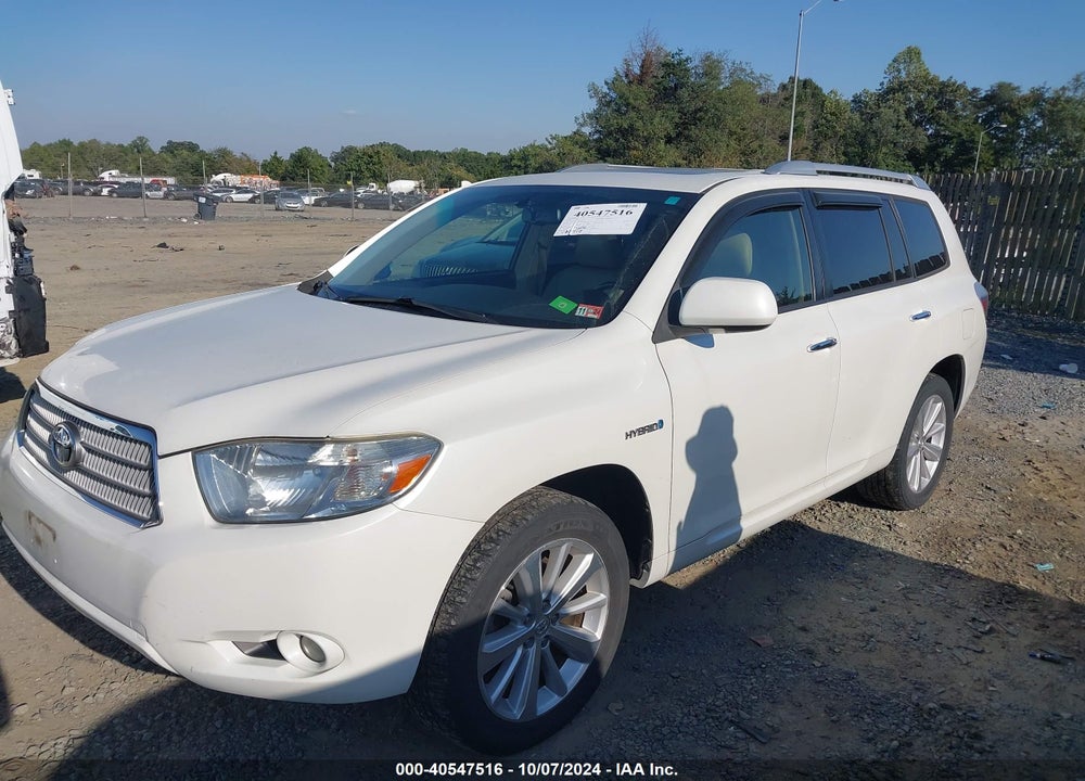 2009 TOYOTA HIGHLANDER HYBRID LIMITED VIN: JTEEW44AX92036256