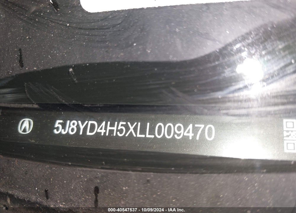 2020 ACURA MDX TECHNOLOGY PACKAGE VIN: 5J8YD4H5XLL009470