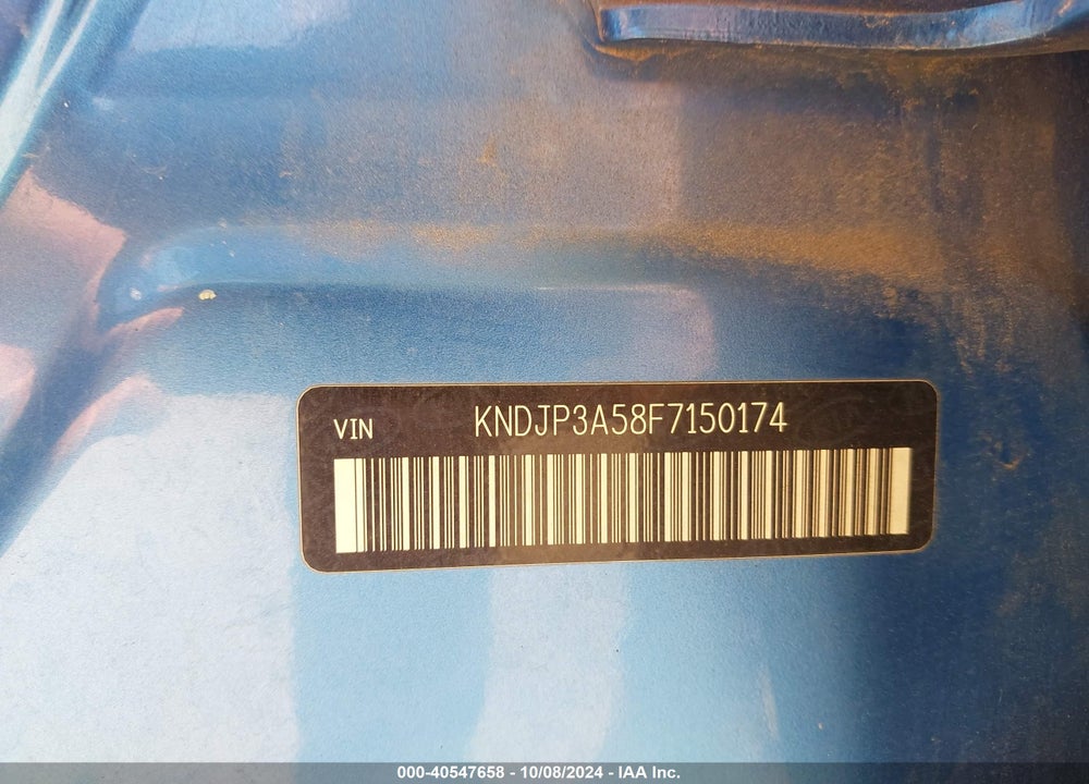 2015 KIA SOUL VIN: KNDJP3A58F7150174