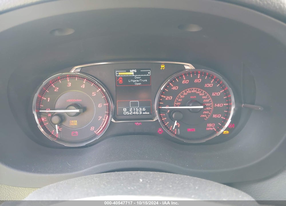 2015 SUBARU WRX VIN: JF1VA1A61F9827687