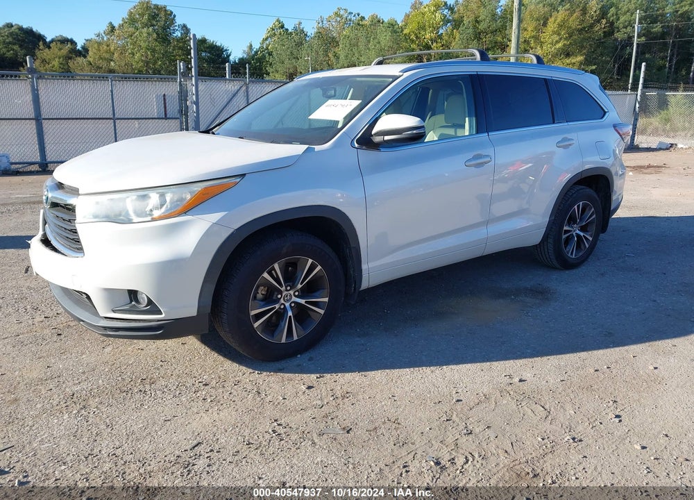 2016 TOYOTA HIGHLANDER XLE V6 VIN: 5TDKKRFH1GS124905