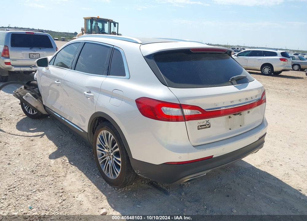 2016 LINCOLN MKX RESERVE VIN: 2LMTJ6LR9GBL45513