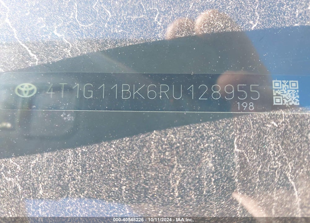 2024 TOYOTA CAMRY SE VIN: 4T1G11BK6RU128955