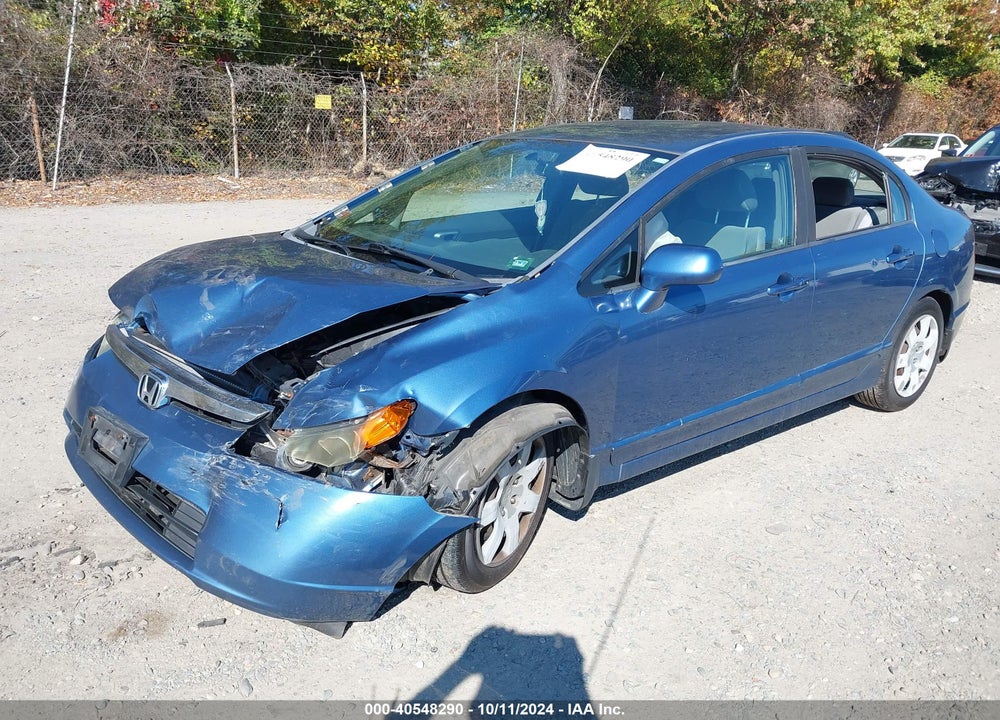 2008 HONDA CIVIC LX VIN: 1HGFA165X8L058600