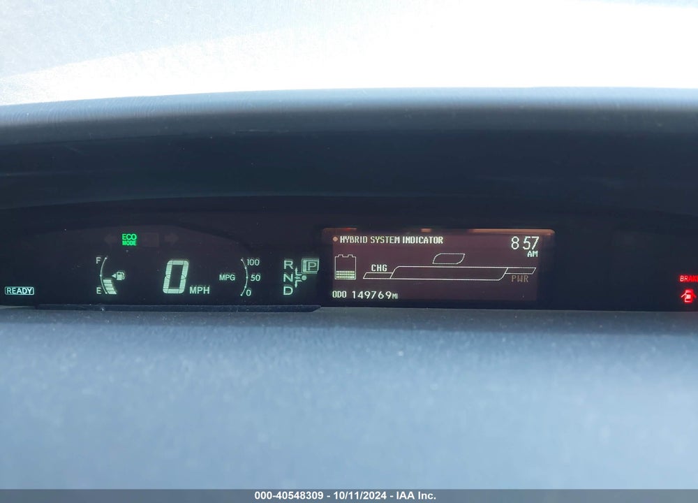 2011 TOYOTA PRIUS THREE VIN: JTDKN3DU9B1402590