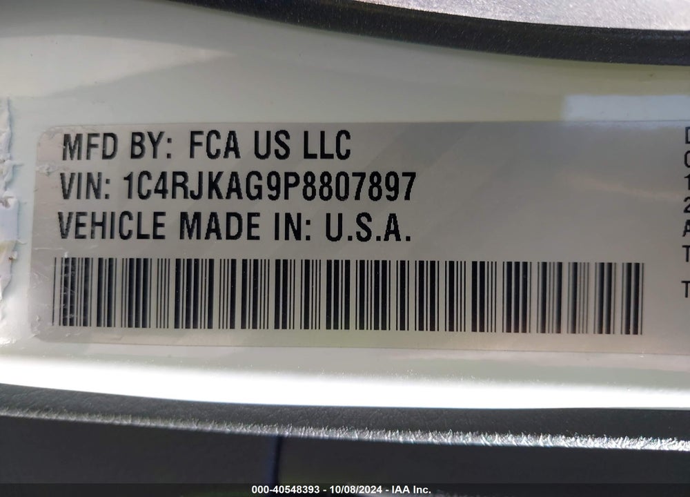 2023 JEEP GRAND CHEROKEE L LAREDO 4X4 VIN: 1C4RJKAG9P8807897