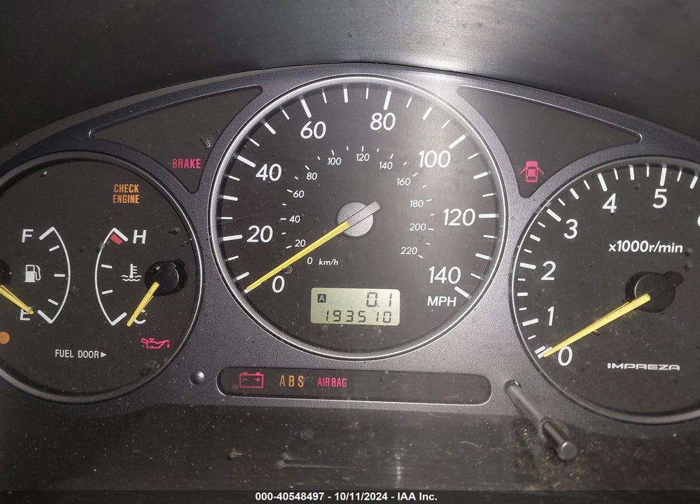 2003 SUBARU IMPREZA WRX VIN: JF1GG296X3G806426