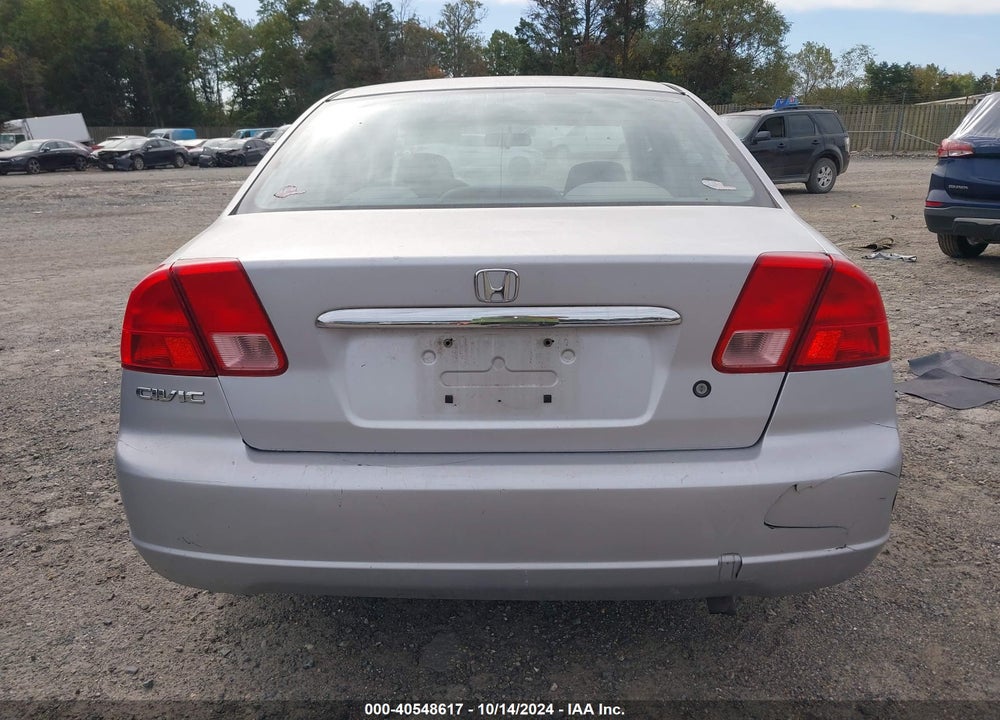2001 HONDA CIVIC DX VIN: 1HGES16231L006763