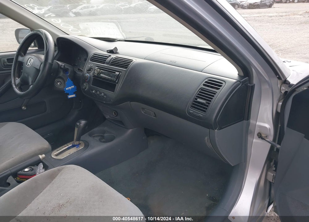 2001 HONDA CIVIC DX VIN: 1HGES16231L006763
