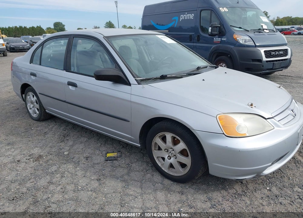 2001 HONDA CIVIC DX VIN: 1HGES16231L006763