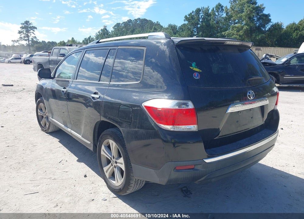 2013 TOYOTA HIGHLANDER LIMITED V6 VIN: 5TDYK3EH9DS100114