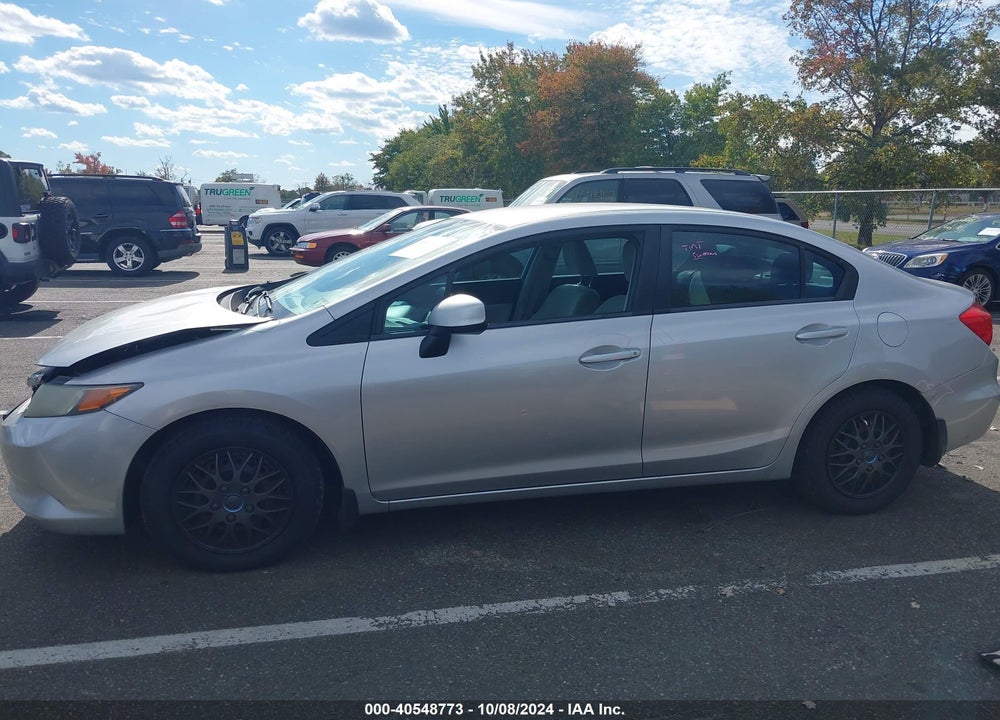 2012 HONDA CIVIC LX VIN: 19XFB2F58CE065273