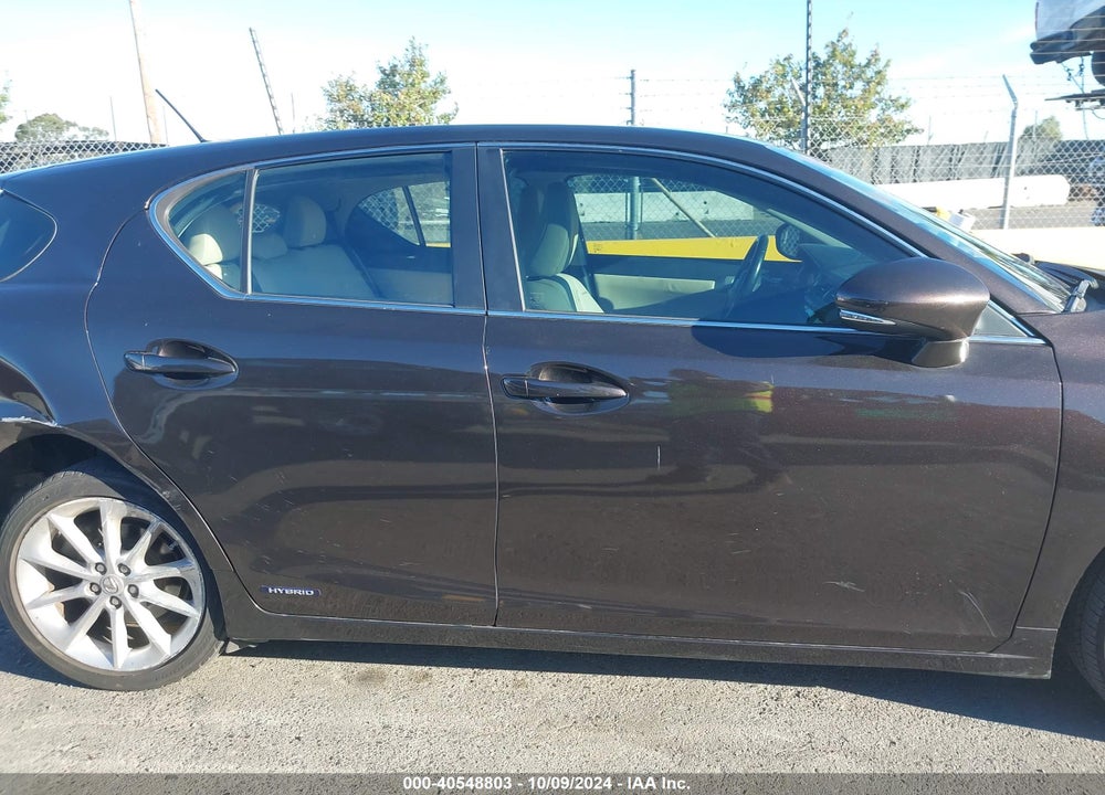 2012 LEXUS CT 200H PREMIUM VIN: JTHKD5BH8C2085125
