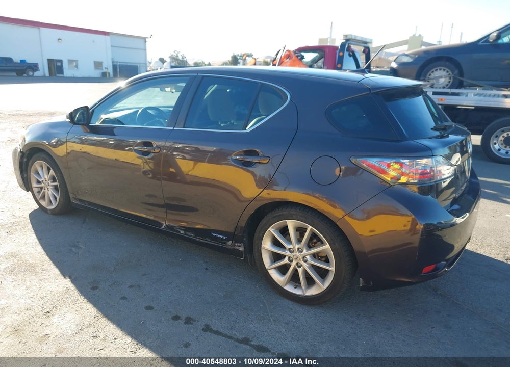 2012 LEXUS CT 200H PREMIUM VIN: JTHKD5BH8C2085125