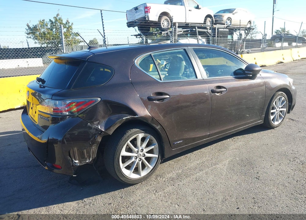 2012 LEXUS CT 200H PREMIUM VIN: JTHKD5BH8C2085125