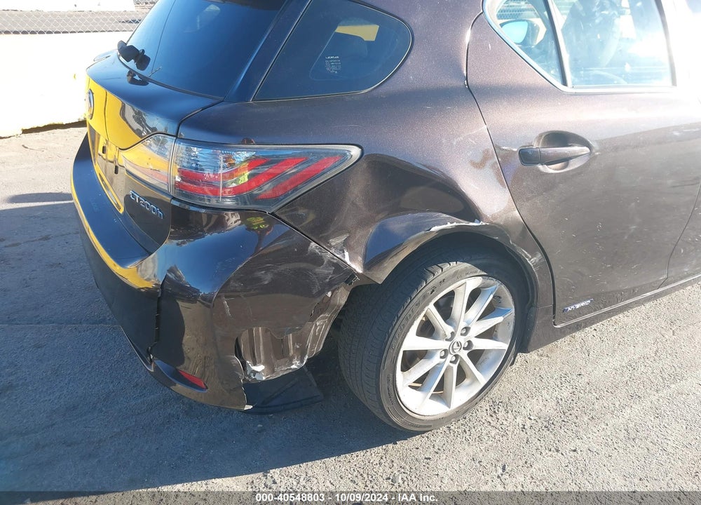 2012 LEXUS CT 200H PREMIUM VIN: JTHKD5BH8C2085125
