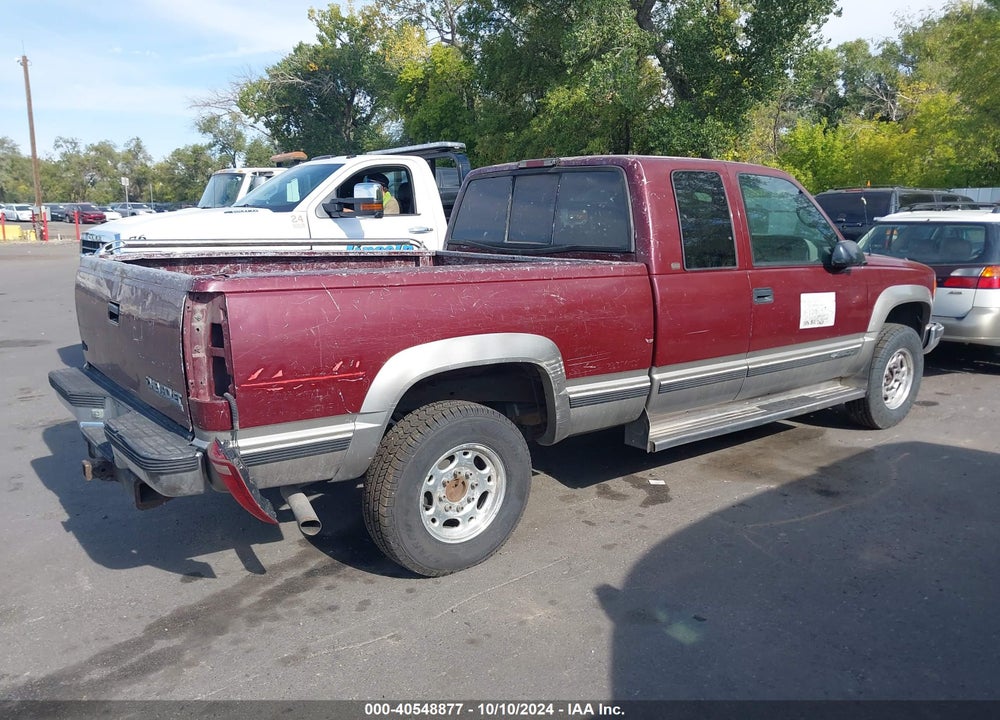 1998 CHEVROLET K2500 FLEETSIDE VIN: 1GCGK29R7WE156537