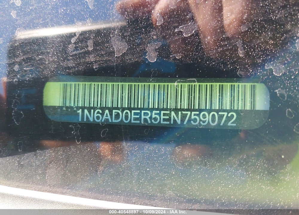 2014 NISSAN FRONTIER SV VIN: 1N6AD0ER5EN759072