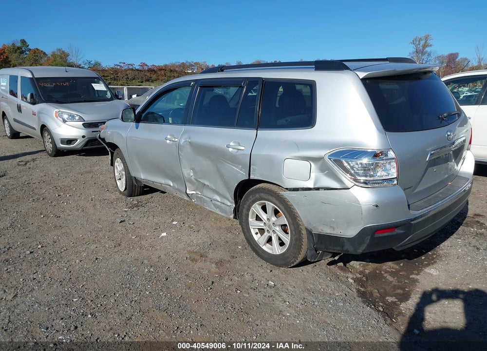 2013 TOYOTA HIGHLANDER BASE PLUS V6 VIN: 5TDBK3EH6DS233094