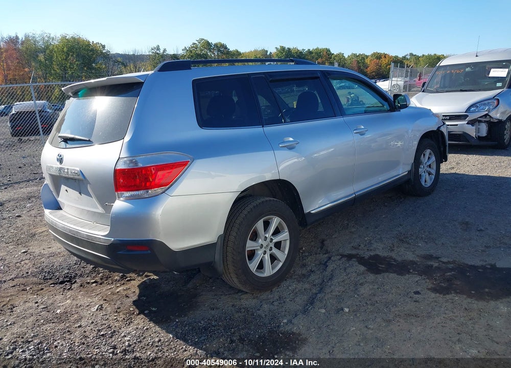 2013 TOYOTA HIGHLANDER BASE PLUS V6 VIN: 5TDBK3EH6DS233094