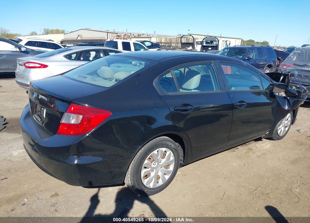 2012 HONDA CIVIC LX VIN: 2HGFB2F58CH604805
