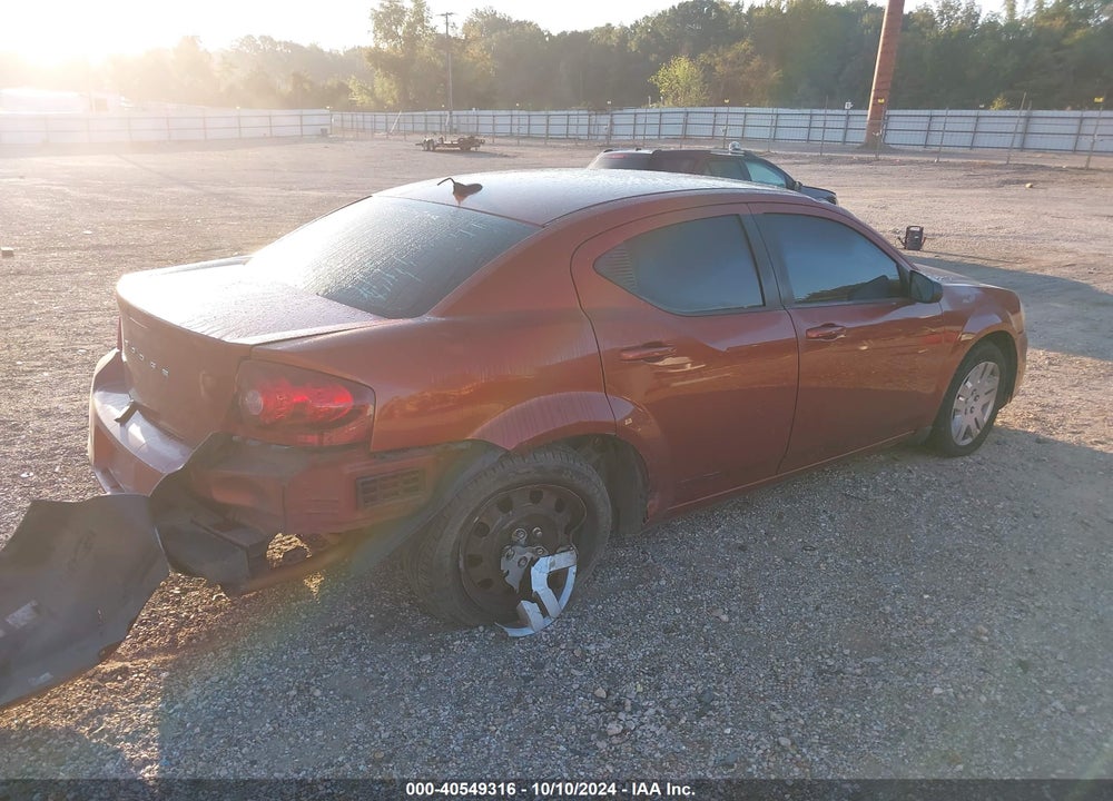 2012 DODGE AVENGER VIN: 1C3CDZAB5CN198575